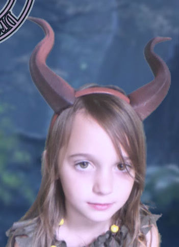 NEW ADDITION! Young child Maleficent Inspired 8" Play Time  Horns  3D Printed (Ultra Light Weight Plastic) - Mud And Majesty