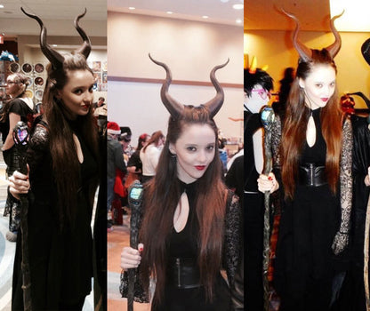 BEST SELLING! Classic Young Maleficent Inspired Horns  3D Printed  choose your color comic-con - Mud And Majesty