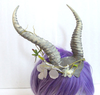 Elvish crown elven horned crown elvish horns Gazelle horns gazelle headband larp comic-con - Mud And Majesty