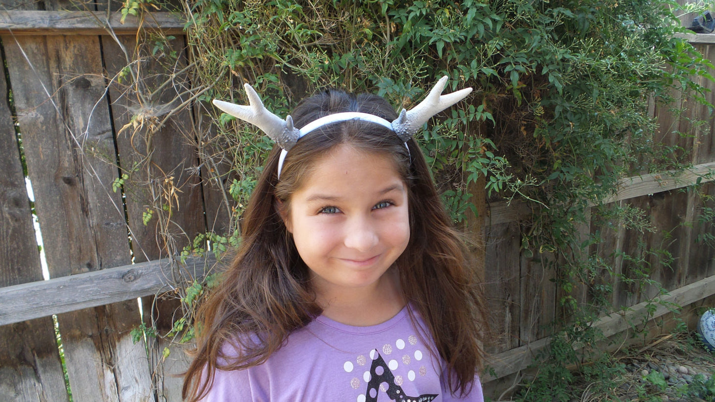 OUR ORIGINAL! Mini Fawn Doe/Deer Antlers Horns  3D Printed (Ultra Light Weight Plastic) Small Deer horns Larp headdress - Mud And Majesty