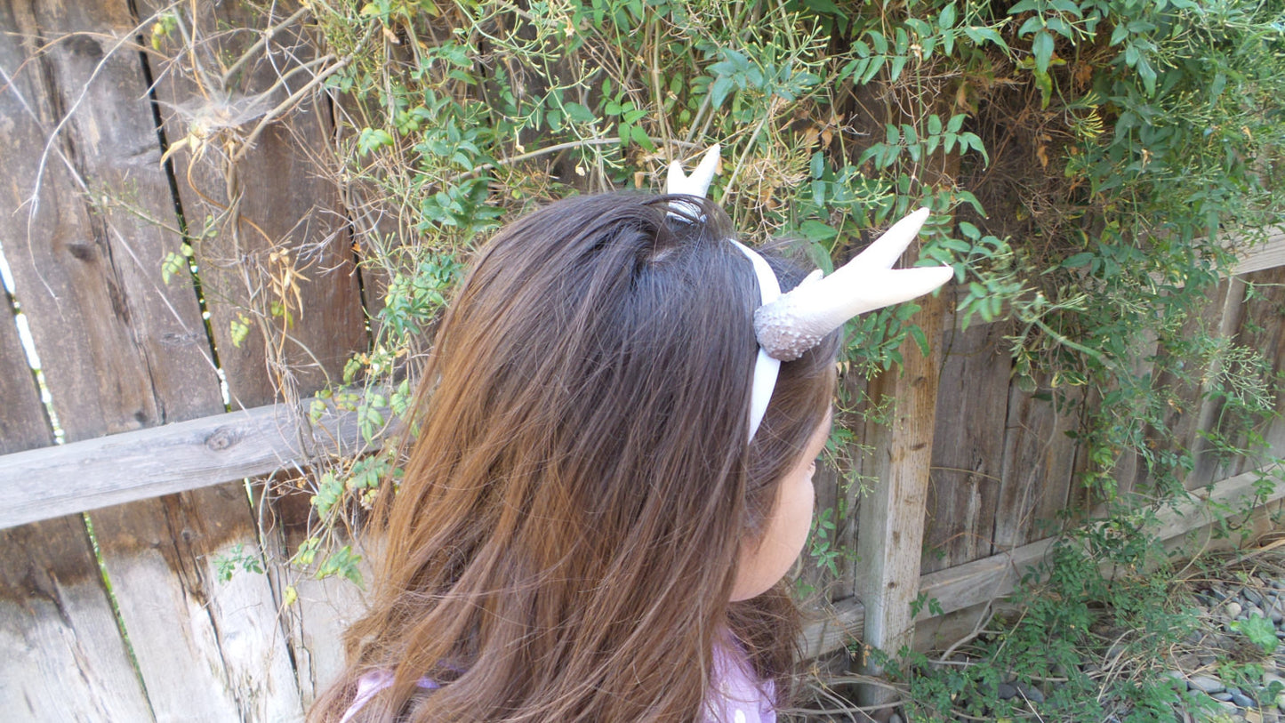 OUR ORIGINAL! Mini Fawn Doe/Deer Antlers Horns  3D Printed (Ultra Light Weight Plastic) Small Deer horns Larp headdress - Mud And Majesty