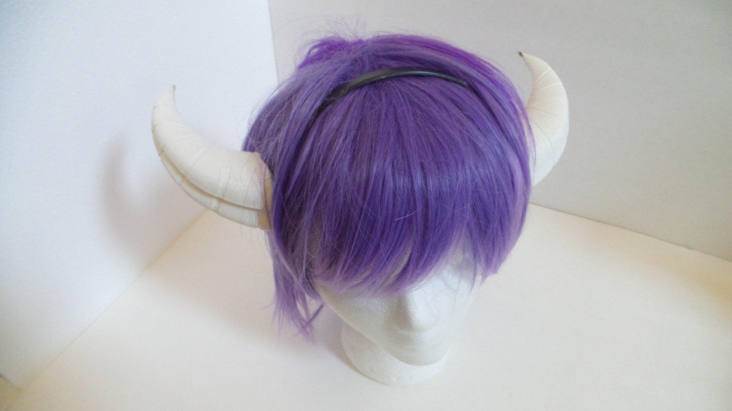 Goat fantasy 3d printed horns multi mounting and color options horns on headband black white gray - Mud And Majesty