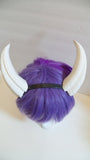 Goat fantasy 3d printed horns multi mounting and color options horns on headband black white gray - Mud And Majesty