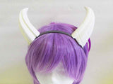 Goat fantasy 3d printed horns multi mounting and color options horns on headband black white gray - Mud And Majesty