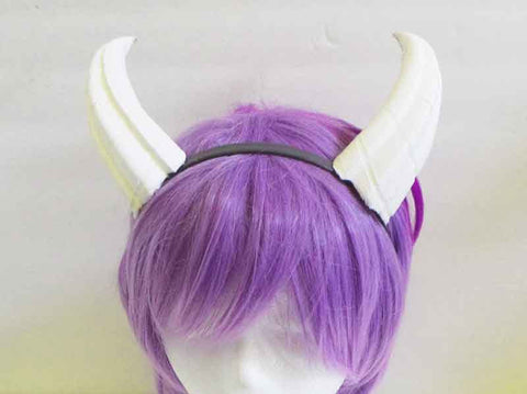 Goat fantasy 3d printed horns multi mounting and color options horns on headband black white gray - Mud And Majesty