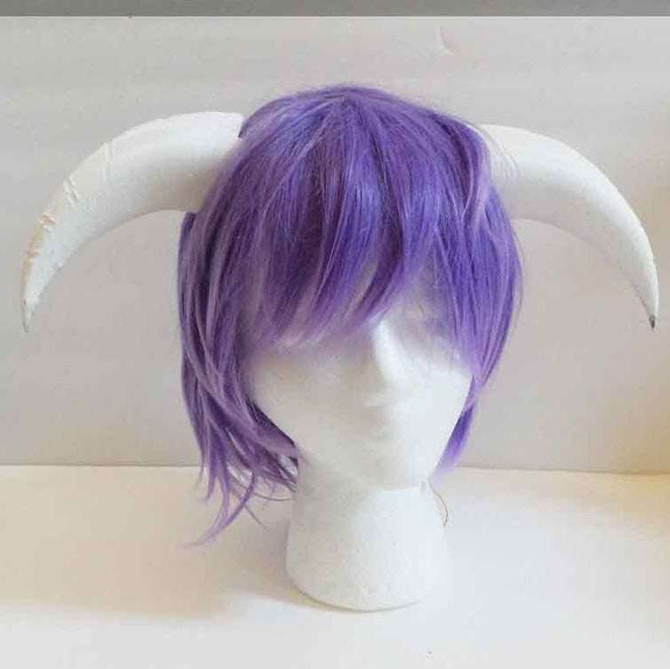 Goat fantasy 3d printed horns multi mounting and color options horns on headband black white gray - Mud And Majesty