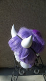 Goat fantasy 3d printed mini horns Toriel, rpg game Undertale headband gray tips small 3" - Mud And Majesty