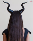 BEST SELLING!Adult 12" Classic Young Maleficent Inspired Horns  3D Printed  choose your color comic-con - Mud And Majesty