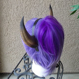 Goat fantasy 3d printed horns  horns on headband taurus horns - Mud And Majesty