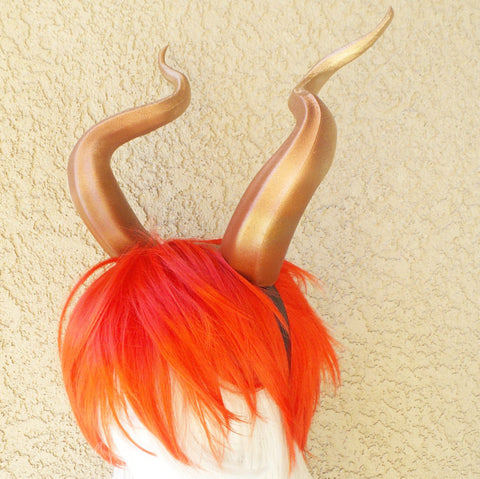 Huge Matador Bull horns 3D printed from PLA(light weight plastic) Coppe-Gold ombre - Mud And Majesty