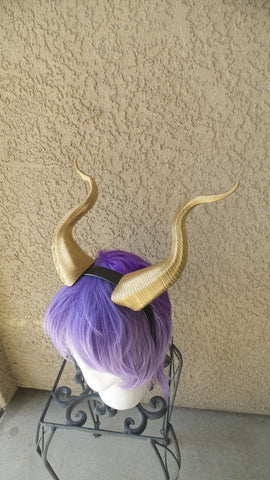BEST SELLING! Gold Classic Young Maleficent Inspired Horns  3D Printed  choose your color comic-con - Mud And Majesty