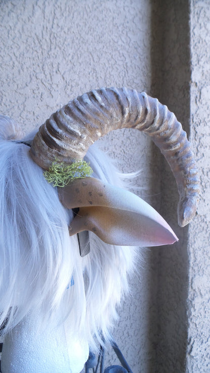 NEW ARRIVAL RAM horns headband 3D printed cosplay comicon fantasy horns with ears option wow large - Mud And Majesty