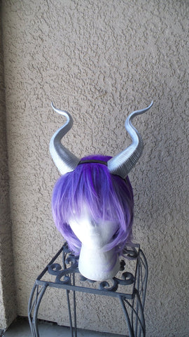 BEST SELLING! silver Classic Young Maleficent Inspired Horns  3D Printed  choose your color comic-con - Mud And Majesty