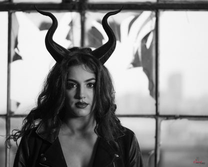 BEST SELLING!Adult 12" Classic Young Maleficent Inspired Horns  3D Printed  choose your color comic-con - Mud And Majesty