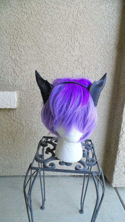 Deanerys Dragon inspired 3d printed horns on headband DIY costume addition dragon ears XL  lizzard horns - Mud And Majesty