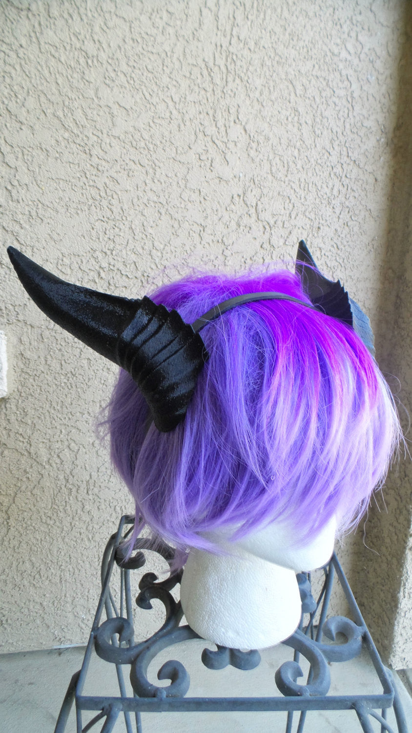 Deanerys Dragon inspired 3d printed horns on headband DIY costume addition dragon ears XL  lizzard horns - Mud And Majesty